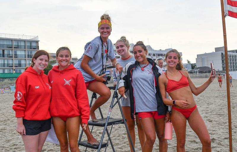 Working the event for the Rehoboth Beach Patrol are (l-r) Kathryn Paturzo, Anna McDermott, Megan Culbertson, Laura Sarkisian, Madison Mazon and Brooke Baldicci.