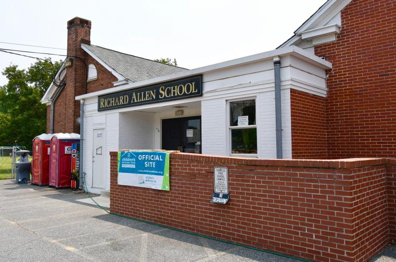 The Richard Allen School, Georgetown, has been allocated $70,331 for restroom renovations. The building is currently using portable toilets.