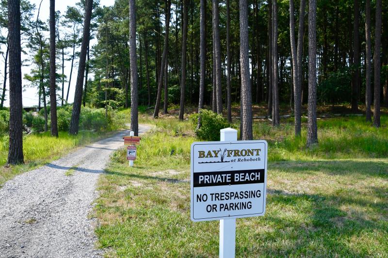 The developer of the proposed Terrapin Island subdivision would allow this beach access from the Bayfront at Rehoboth community to remain by providing an easement. A section of the pathway crosses the property proposed for the new subdivision.