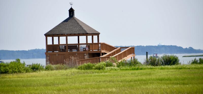 Bayfront community members have a large gazebo on the shoreline beach along Rehoboth Bay, which borders the parcel for the proposed new subdivision.