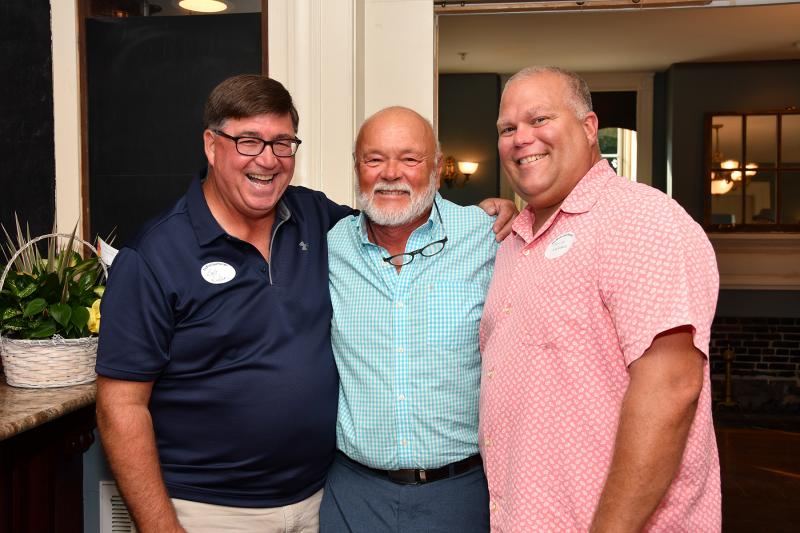 Former Georgetown Mayor Bob Ricker, Ed Lester and Jamie Locklear (l-r) share happy times at the Brick.
