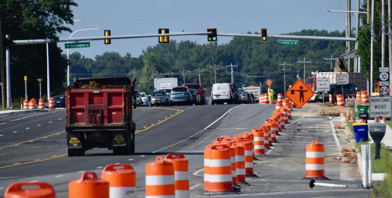 Work to widen Route 24 from Mulberry Knoll Road to Route 1 is well underway and expected to be completed in early 2022. The work also includes intersection improvements, pedestrian crossings and sidewalks. When completed, work will start on a widening project from Mulberry Knoll Road to Love Creek. RON MACARTHUR PHOTO