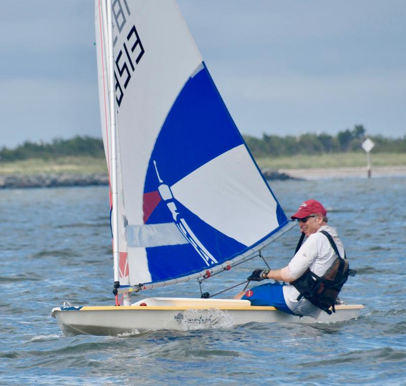 David Miller of Lewes was the top local finisher in the Sunfish regatta, taking fourth place. He won the first race of the day Aug. 21.