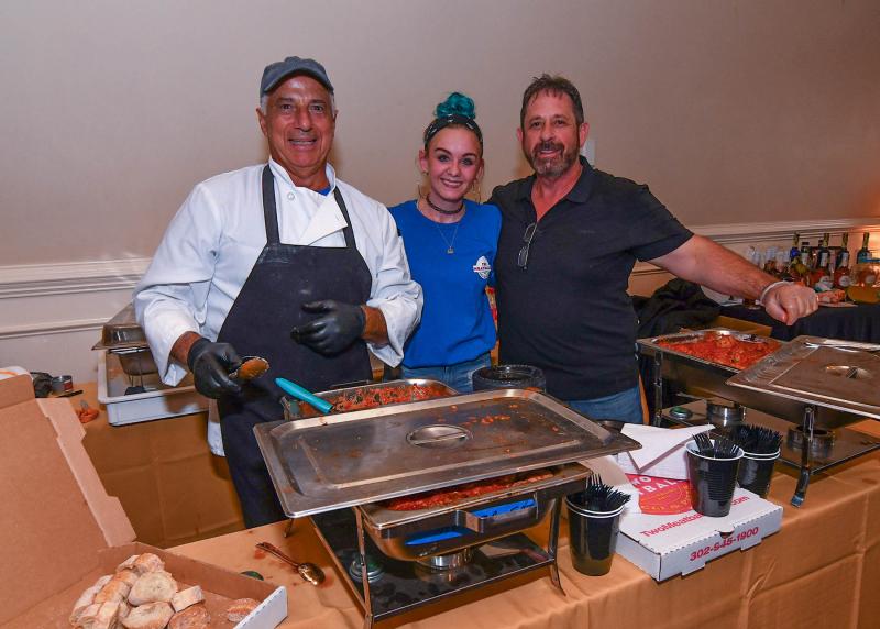 Two Meatballs staff work their table. Shown are (l-r) Franco Brattoli, Nicki Sellers and owner Artie Ercolino.