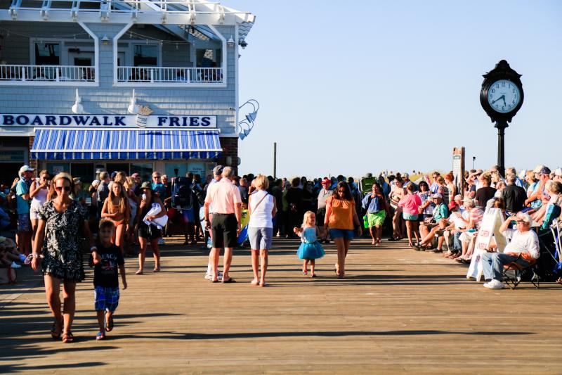 A large audience gathers at the Bethany boardwalk to celebrate, honor and say goodbye to Summer 2021.