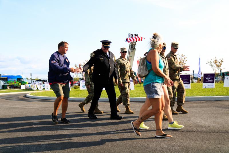 First responders, veterans and military members walked a lap during the Sept. 11 Relay for Life fundraiser.