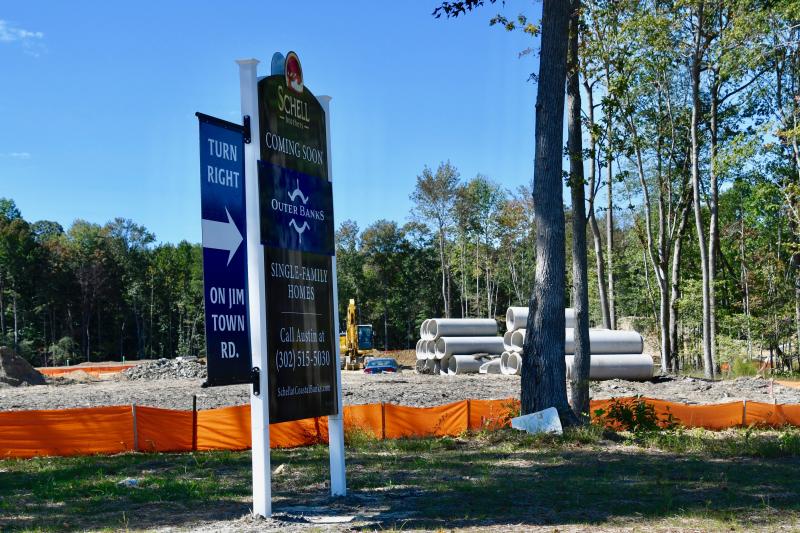 Outer Banks, a 49-lot, single-family home subdivision, is under construction at the intersection of Robinsonville Road and Jimtown Road. RON MACARTHUR PHOTOS