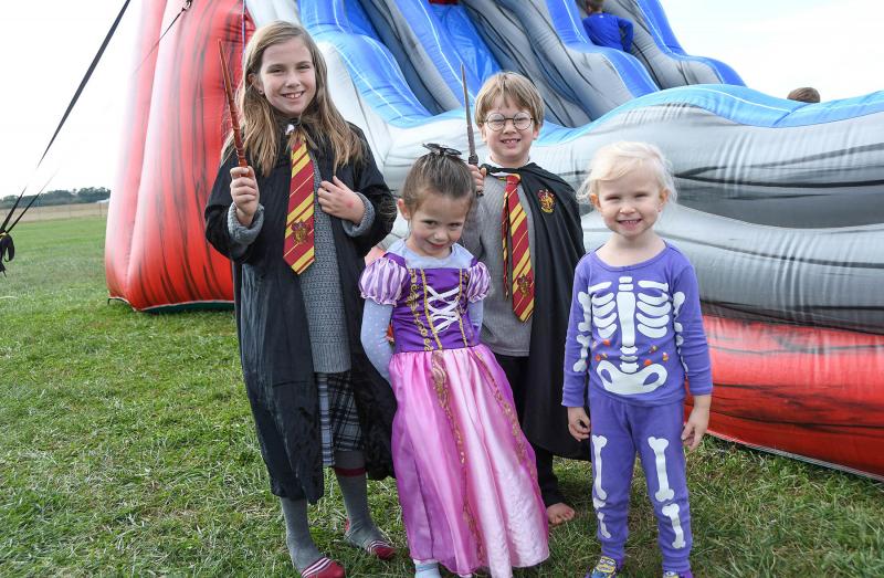 Showing off their unique and fun costumes are (l-r) Addie Bekeshka, 8, Rebel Basile, 4, Bennett Bekeshka, 5, and Nora Bekeshka, 3.