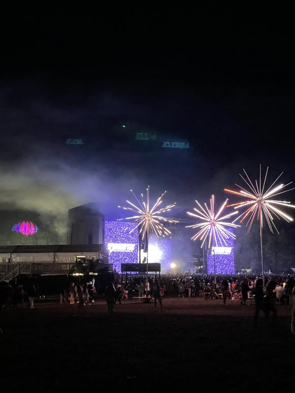 Fireworks conclude the Firefly Music Festival.