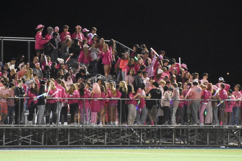 Sussex Academy’s fans wore pink to the game. The soccer team sold pink sweatshirts prior to the game, with 10 percent of sales going to the Breast Cancer Coalition of Sussex Academy.