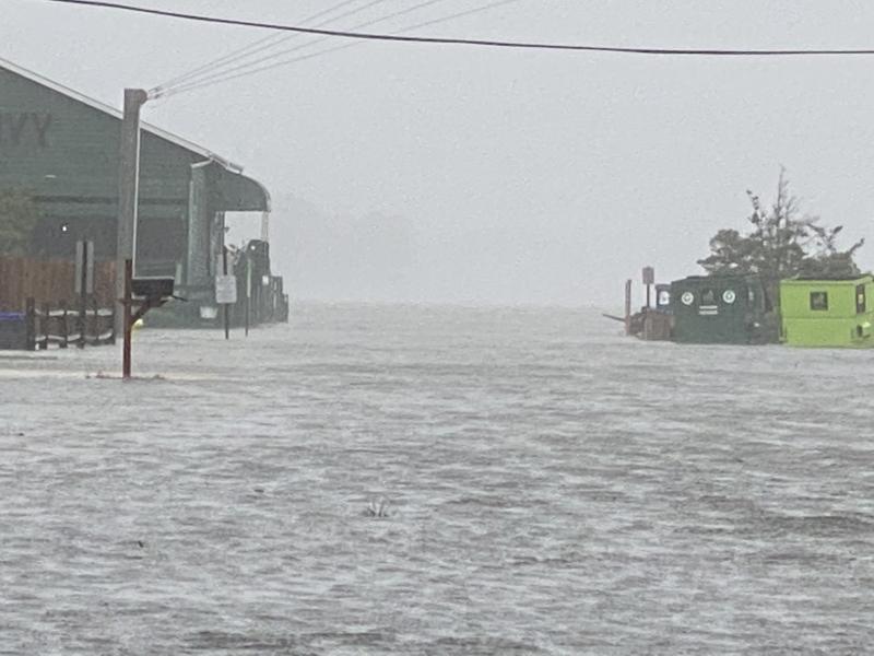 Dewey Beach commissioners voted unanimously Nov. 19 to establish a focused committee to help the town deal with challenging impacts of sea level rise and climate change. Commissioners said the issue has been a topic for some time, and referred to the major flooding event Oct. 29, when many areas of the town including Ivy restaurant, pictured at the end of Dagsworthy Avenue, were inundated by water. FILE PHOTO