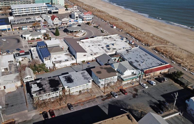 The Rehoboth Beach Board of Adjustment recently approved a variance request from the development team of the proposed Belhaven Hotel that increases the project’s floor-to-area ratio from 2 to 3. This picture shows the property, which has an address of 2 Rehoboth Ave., but takes up a significant portion of the block between Rehoboth and Wilmington avenues. NICK ROTH PHOTO