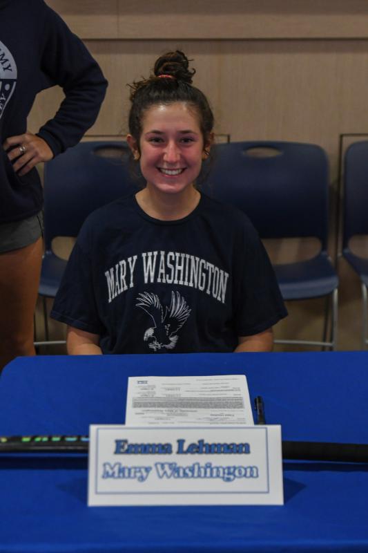 Emma Lehman is heading to Division III Mary Washington College of Fredericksburg, Va., to play field hockey. The Shorewomen of coach Jaimie Tierney Harris play in the Coast to Coast Conference with Salisbury and Christopher Newport