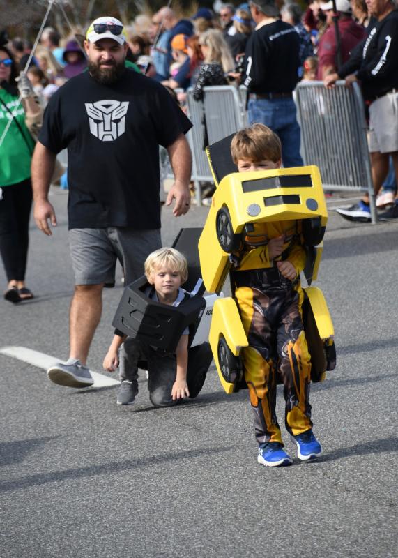 Kaleb and Tucker Riblett of Baltimore are a crowd favorite dressed as Transformers, which really transform.