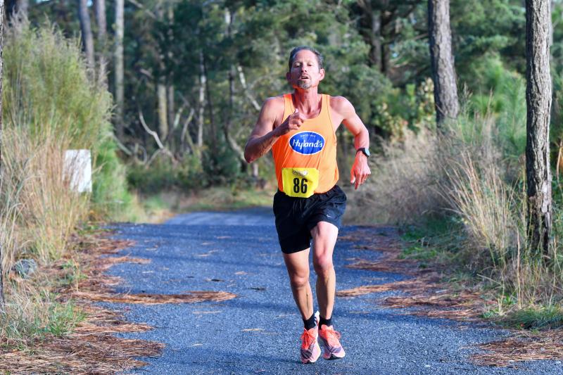 Masters winner Mike Sewell on the trail.