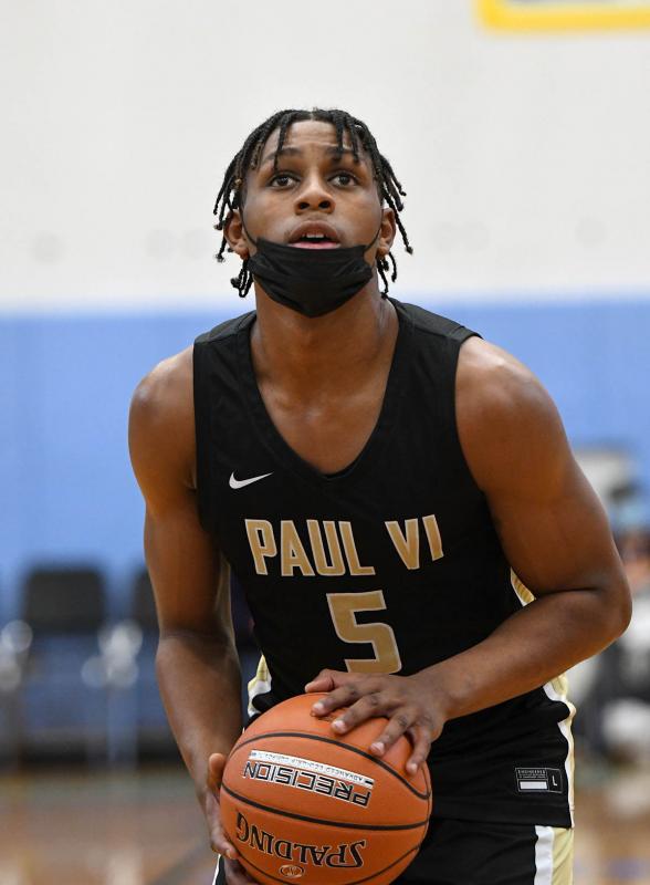 Deshawn Harris-Smith eyes the hoop from the foul line.