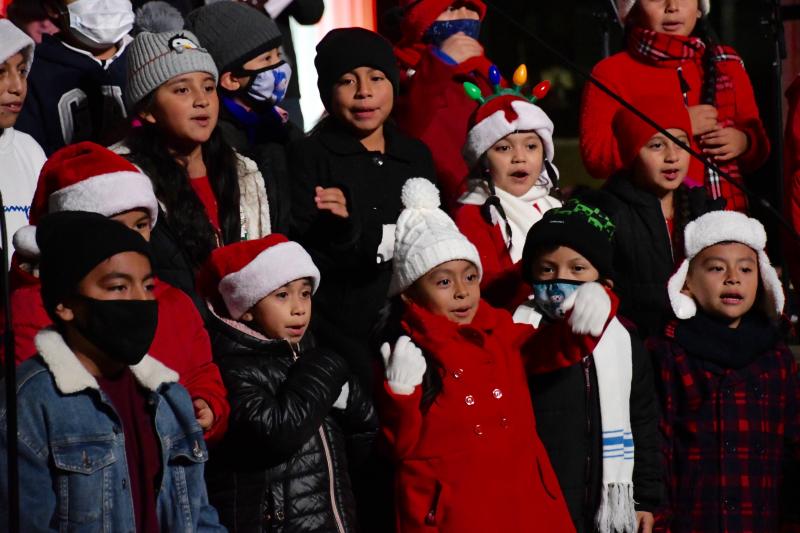 Members of the Children’s Choir of St. Michael’s Catholic Church are always a highlight of the caroling event.