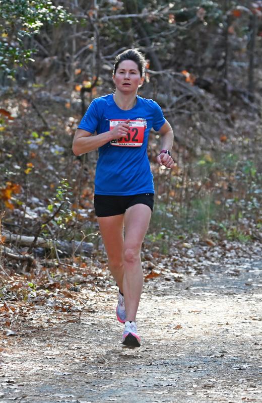 Maryna Novik is the first woman to reach Flag Alley. She would hold on to win the women’s race. NICK ROTH PHOTO