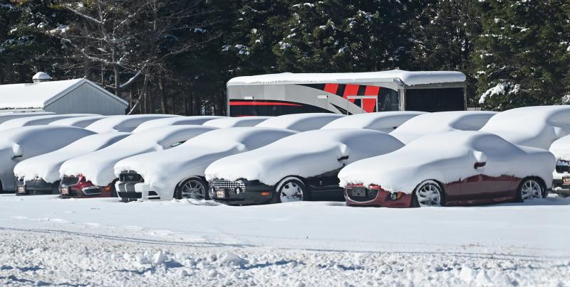 Don’t think anyone will be shopping today at the Auto Gallery on Savannah Road in Lewes. NICK ROTH PHOTO