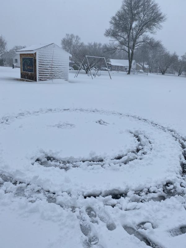 As illustrated in this photo by Tara Day, the Day family of Rehoboth Beach was very happy – and very busy – during the snow day.