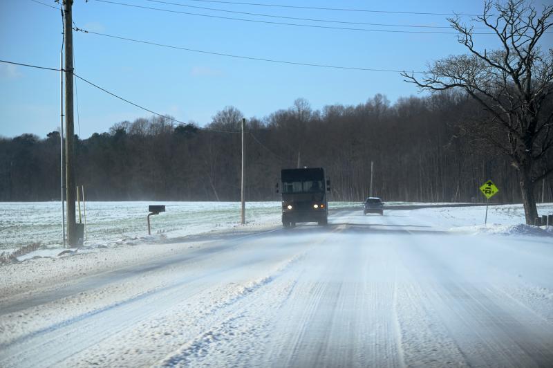 Wind-blown snow is still causing some problems on back roads. NICK ROTH PHOTO