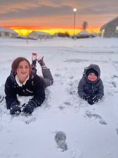 Heather Zimmerman shared this photo of Addison Zimmerman and her little brother Milo Flowers playing in the snow.