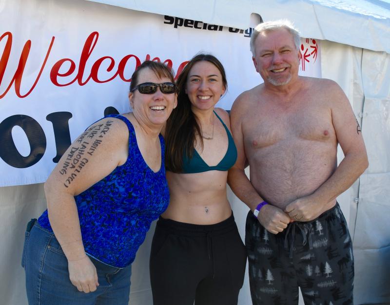 Team Iron Man (you’ll understand the name as you read this) raised more than $7,000 for Special Olympics. They are (l-r) Bonnie, Schaeffer and Tony Stark. RON MACARTHUR PHOTO