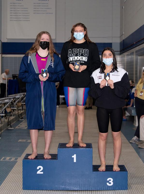 Sussex Academy’s Gracie Maughan claimed a silver medal in the 100 breaststroke with a time of 1:05.40. BUD KEEGAN PHOTO