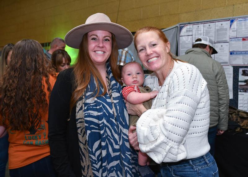 Getting 3-month-old Forrest started early with Ducks Unlimited are aunt Maggie Lingo, left, and mom Carrie Lingo.