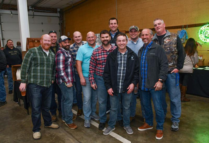 F3 members pose for a picture at the event. Shown are (l-r) Jacoby Spittler, Kasey Mitchell, Chris Silvestre, Mike Giesecke, Jason Dypsky, Jeff Chorman, Brandon Mallon, Chris Mattioni, Brian Reynolds, Dallas Reynolds and Scott Layfield. They are a part of a free peer leader workout group open to all men; they meet rain, shine, heat or cold in the mornings at various locations throughout Sussex County. They are called F3 for Fitness, Fellowship, Faith.