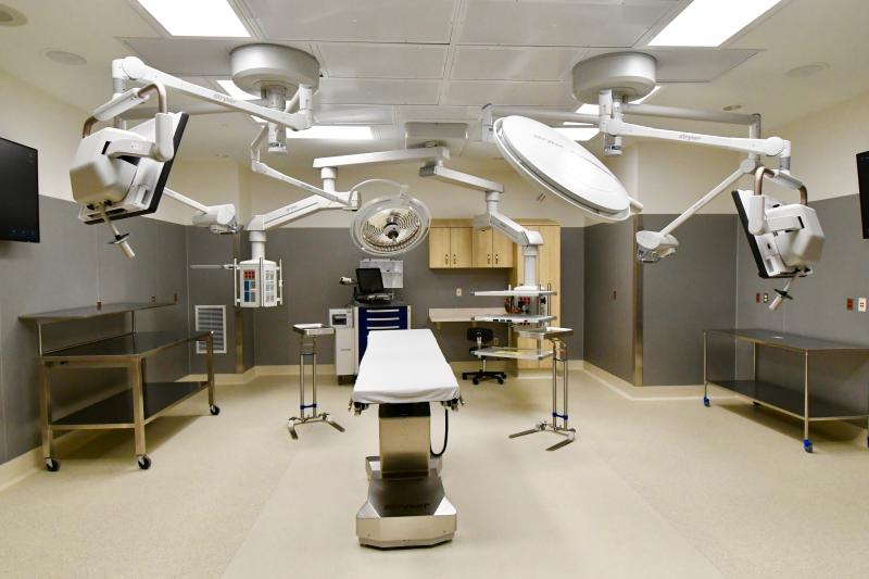 The new hospital will focus on short-stay surgical care and recovery using four new state-of-the-art operating suites designed for expansion with robotics in the future.