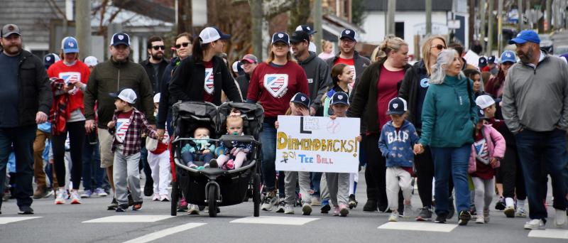 It’s not only for the players – there are nearly as many parents taking part in the April 9 Lewes Little League Opening Day parade. RON MACARTHUR PHOTOS