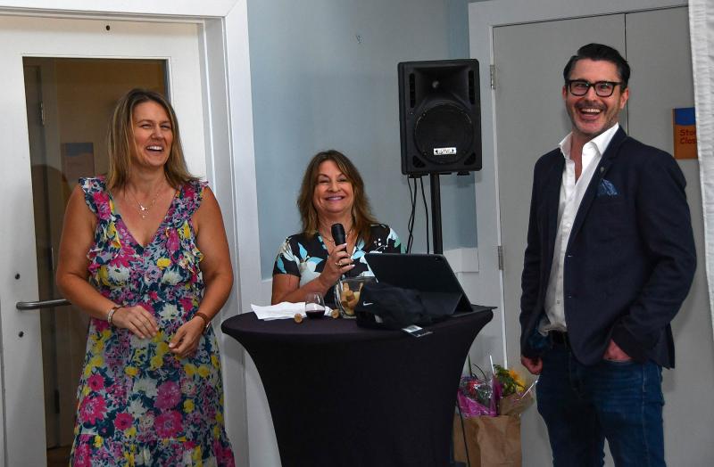 Having a lighthearted moment before the awards are presented are (l-r) Christa Cooper of 94.7 iHeart Radio, Carla Briccotto and Dave Britz.