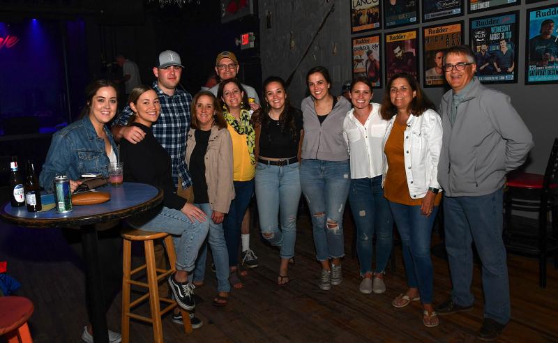 Patrolman Jack Kane’s family and friends joined him at the celebration. Shown are (l-r) Mary Kate Kane, Taylor Elliott, officer Jack Kane, Ann Kane, Ted Pfarrer, Patti Pfarrer, Lauren Ruoff, Tara Ruoff, Brittany Freel, Mary Ruoff and Paul Ruoff.