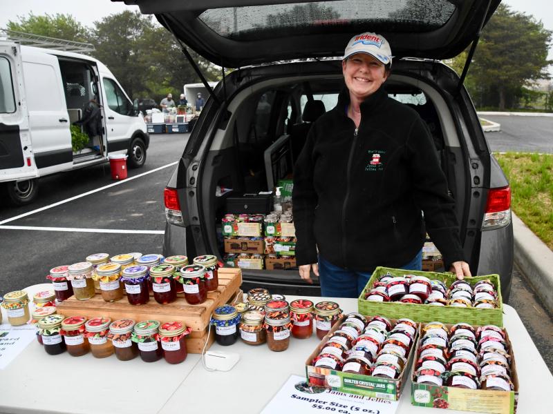 Krista Scudlark, of Backyard Jellies and Jams, is a long-standing vendor and supporter of the Lewes market.