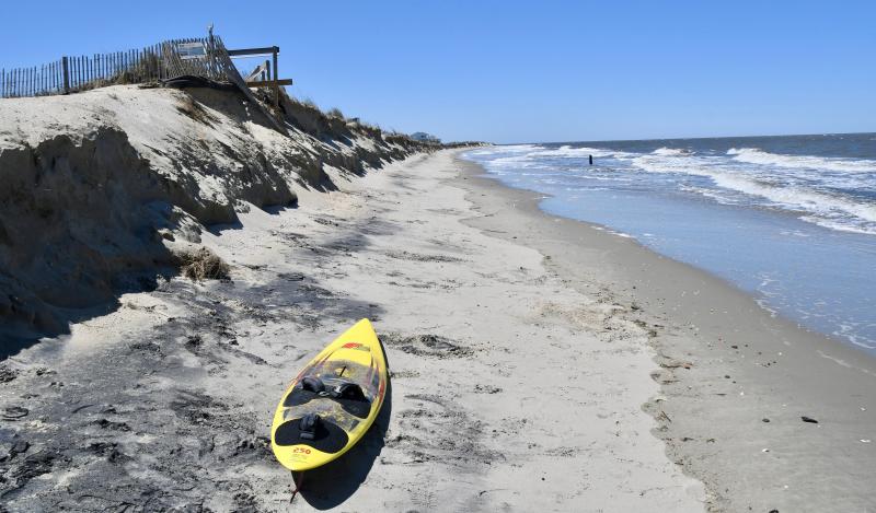 Broadkill Beach suffered another round of beach and dune erosion thanks to the Mother’s Day nor’easter. RON MACARTHUR PHOTO