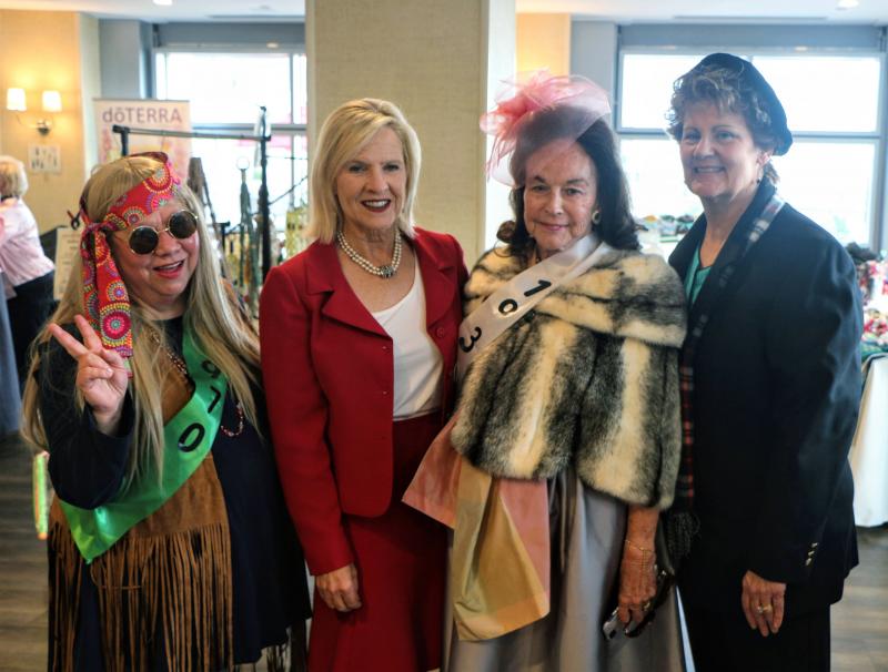 Delaware Lt. Gov. Bethany Hall-Long pauses for a photo with members of the Delaware State Federation of Women’s Clubs executive committee before the parade through the decades. Shown are (l-r) Linda King, acting president and Sussex County vice president; Hall-Long; Trish Rodriguez, 2022-24 president-elect; and Babs Condon, GFWC past president. SUBMITTED PHOTO
