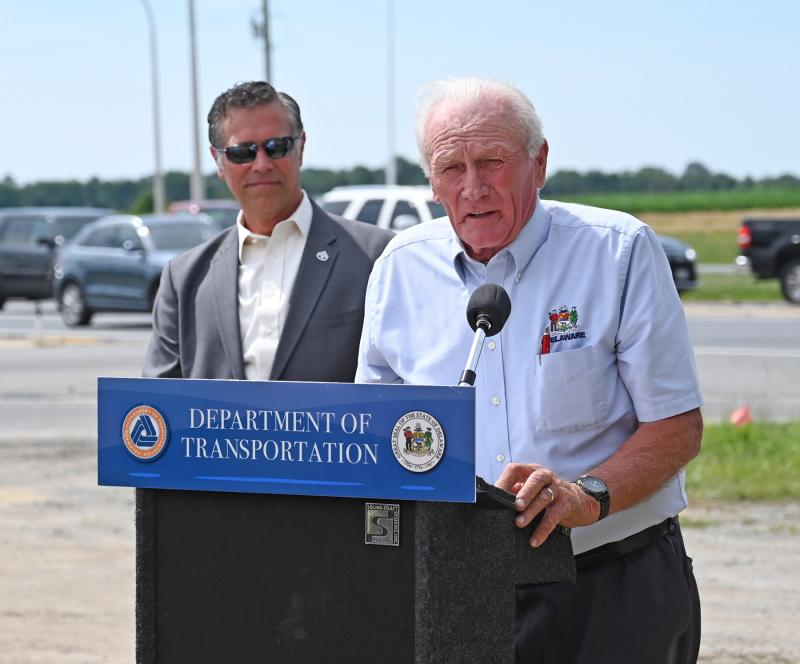 Sen. Dave Wilson, R-Bridgeville, says he’s always happy when federal funds are available for Delaware road projects. The Route 1/Route 16 project is 80% funded by the federal government.