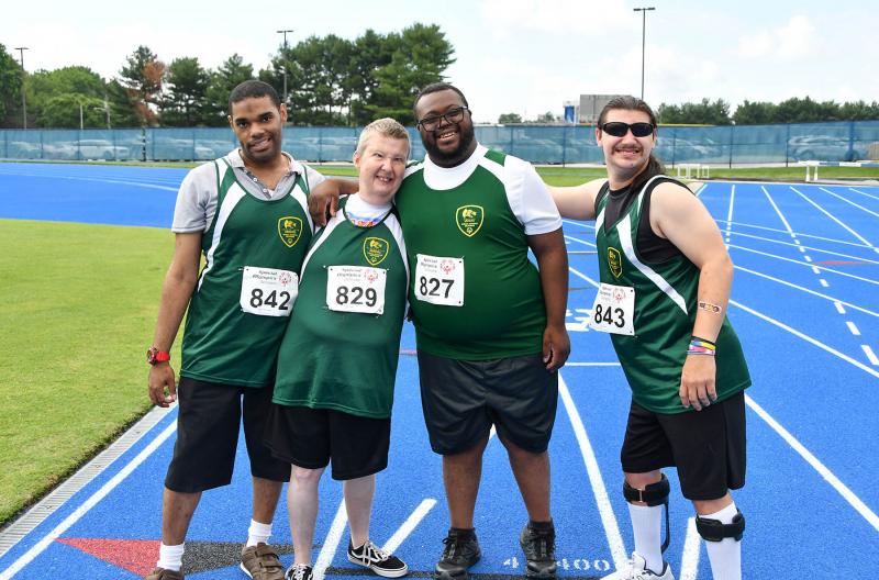 The Newark Dragons sprint squad includes (l-r) Robert Winchester, Gregg Hudak, Kevin Durham and Jacob Zonick.