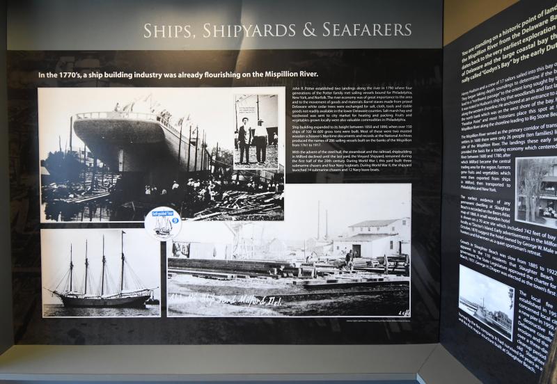 An exhibit at the DuPont Nature Center highlights the important role shipbuilding played in Milford’s history.