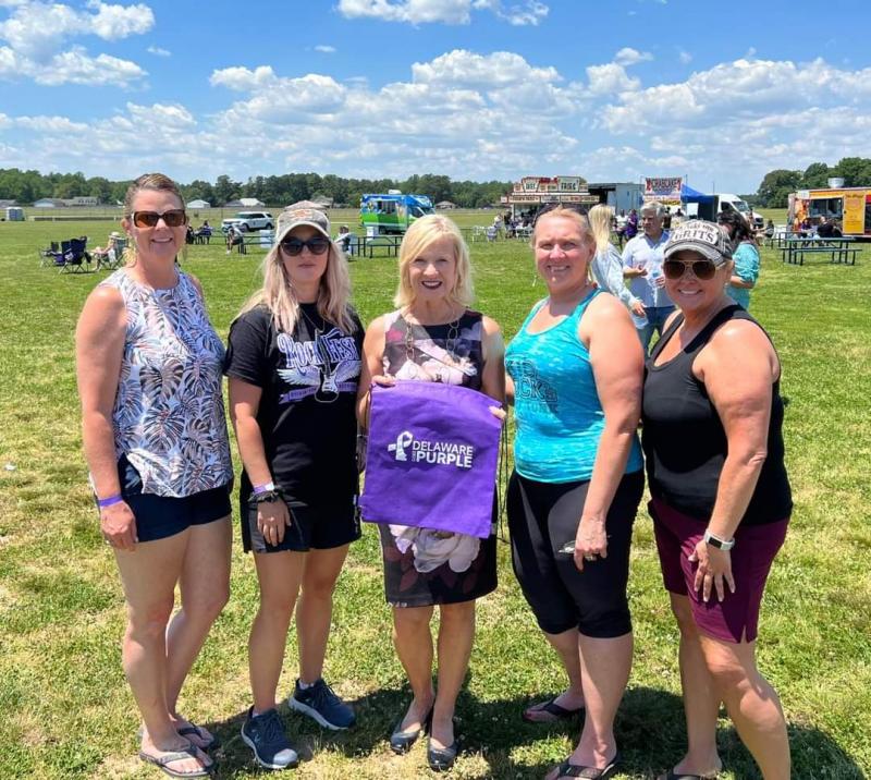 Some of the organizers of the event pose for a photo with Lt. Gov. Bethany Hall-Long, honorary co-chair, center. Others are (l-r) Trisha Newcomer, Sussex County Health Coalition board president; Kathryn Burritt, coalition project director; Peggy Geisler, coalition executive director; and Crystal Timmons-Bryant, coalition operations support. SUBMITTED PHOTO