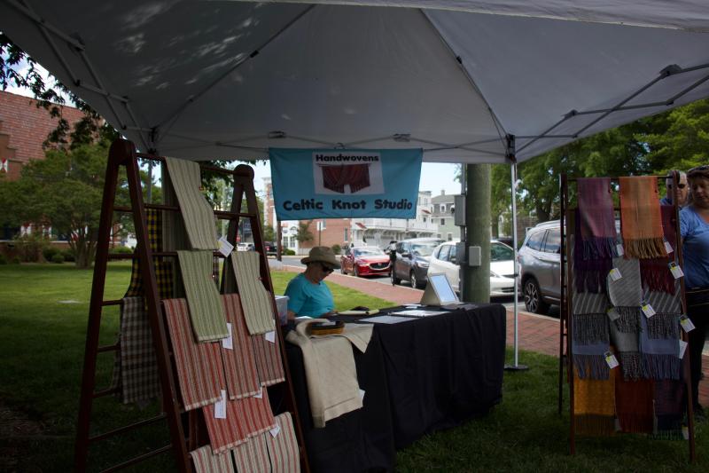 Lesley Campana, owner of The Celtic Knot Studio, warmly welcomes people who entered the park from Kings Highway.