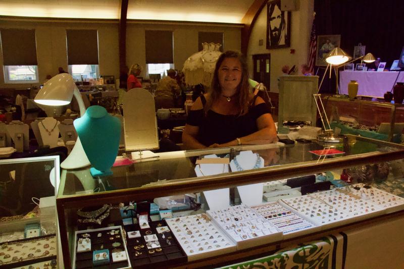 Madeline Sasha of Sasha’s Jewels LLC displays jewelry she has repaired, purchased or even crafted herself.