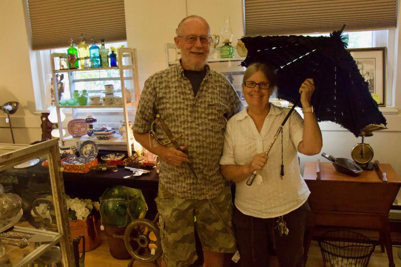 Lewes residents Peter and Mary Beaman had some of the rarest items in the show, brought in from Beaman’s Old & Gnu Antiques.