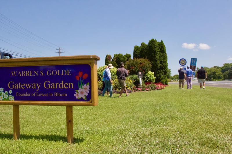Residents and visitors to Lewes entering from Kings Highway are greeted by the beautiful flowers and vibrant greenery in the Gateway Garden. AARON MUSHRUSH PHOTO