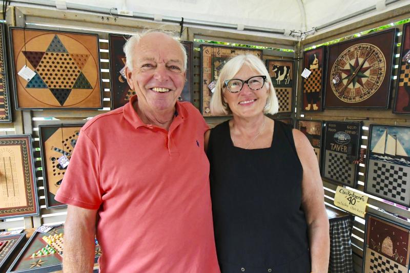 Ridge Hollow Games Boards artists Bob Donough and Barb Wagaman-Donough of Cornwall, Pa., offer a unique craft – antique reproduction and folk art design game boards.