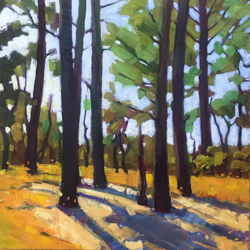 “The Woods in Summer,” oil, 12-by-12-inches, Andrew Criss