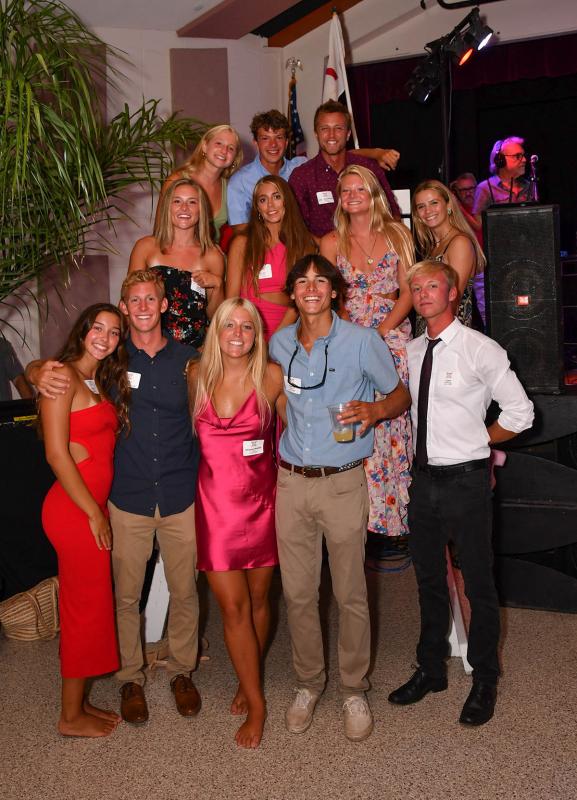 Present guards sitting in the stands at the Lifeguard Ball are in back (l-r) Daniella Abrams, Luke Robertson and Hunter McFalls. In middle are Anna McDermott, Brooke Balducci, Meredith Lockwood and Lainey Shockro. In front are Rayne Sheats, Bryon Rimmer, Maddie Tonn, Rawley Florax and Colin Fuchsluger.
