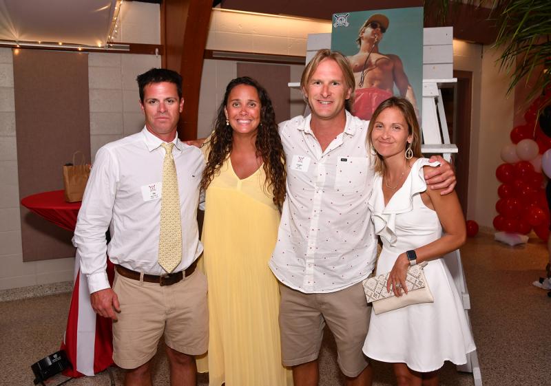 Friends getting together at the ball include (l-r) TR Marshall (2002-07) Bridget Marshall, Logan Short (2000-04) and Sara Love Short (2001-05).