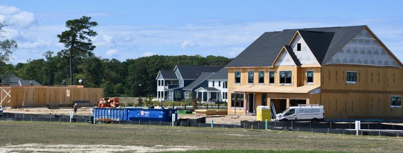 The first houses in the Osprey Point subdivision are under construction. The plan for the community includes 217 single-family homes. RON MACARTHUR PHOTOS